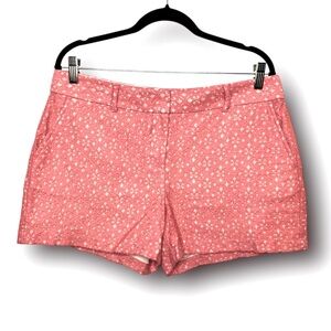 LOFT Size 10 Coral Pink Lace Overlay Dainty Feminine 4 Inch Dressy Summer Shorts
